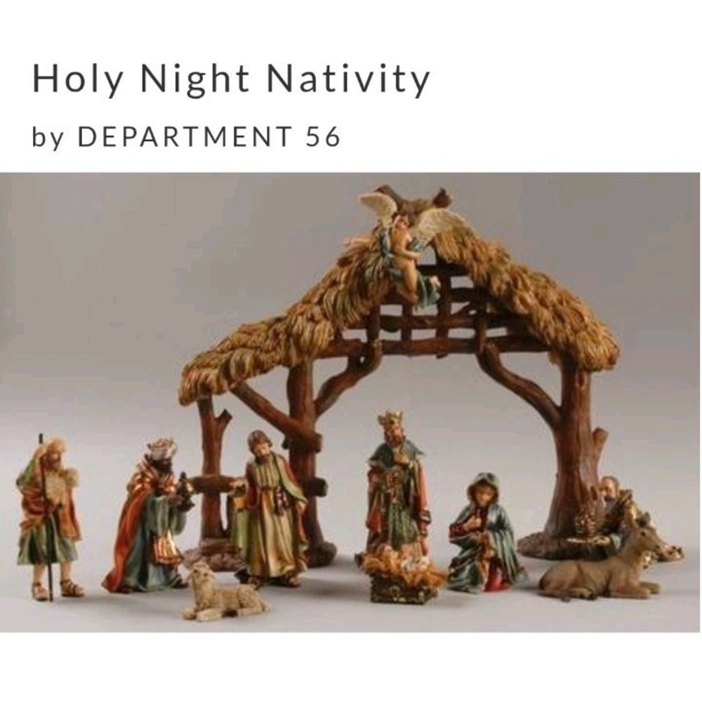 Vintage 11 Piece Holy Night Nativity Department 56 Discontinued 2002